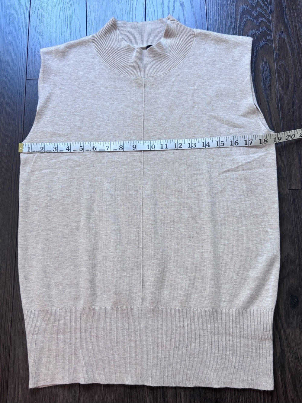 ARACH & CLOZ Mock Neck Sleeveless Cashmere Blend Knit Top Beige Size M - Picture 4 of 9